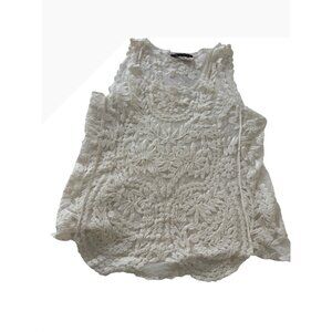 VTG Y2k Ooh La La Womens Embroidered Sleeveless Top XL fairy coquette feminine